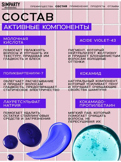 Фиолетовый шампунь для волос от желтизны 400 мл, 400 мл, фото 6