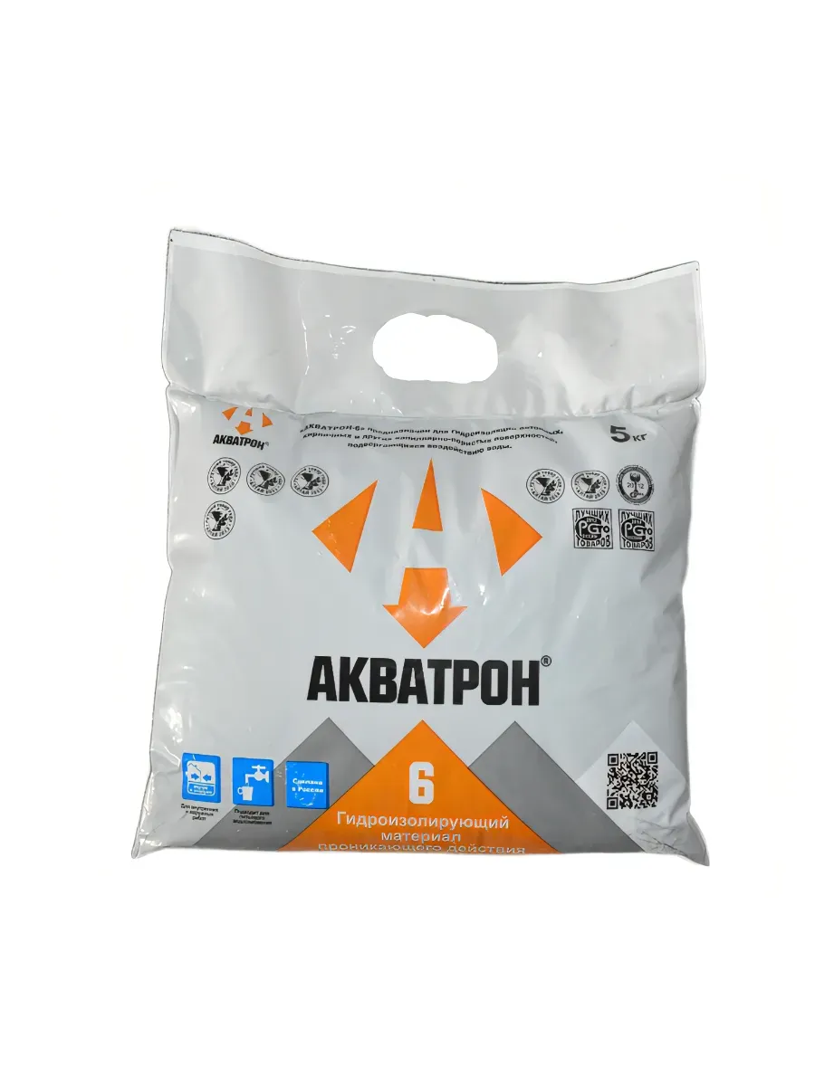 Гидроизоляционная смесь "Акватрон - 6" (5кг) гидроизоляция