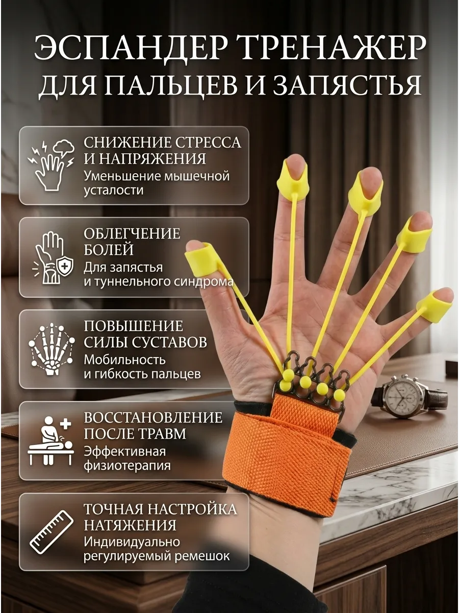 Эспандер для пальцев, тренажер для кисти рук