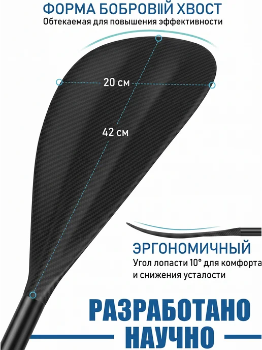 Весло для сапборда двухлопастное, вариант, фото 3