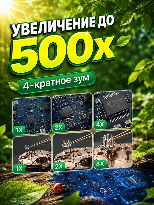 Цифровой детский микроскоп, черный, фото 3