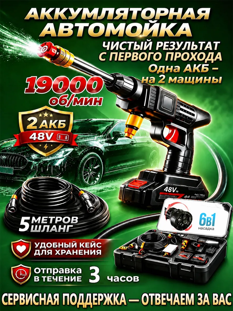Мойка высокого давления аккумуляторная Керхер для машины