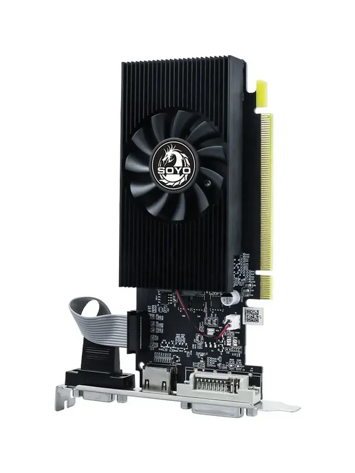 SOYO 【Оригинальный товар】NVIDIA GT610 2G GDDR3 Видеокарта, 2 г, фото 4