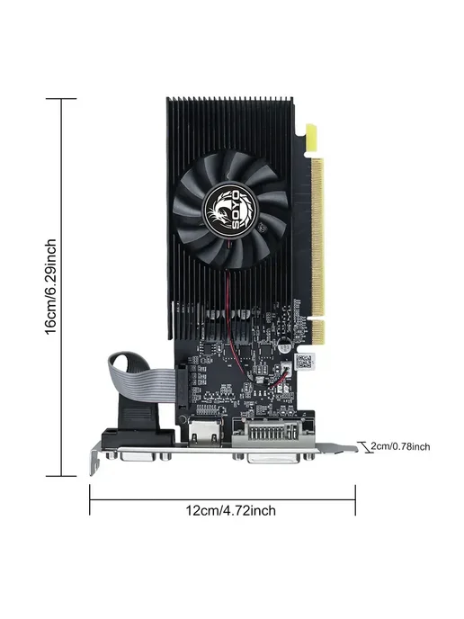 SOYO 【Оригинальный товар】NVIDIA GT610 2G GDDR3 Видеокарта, 2 г, фото 5