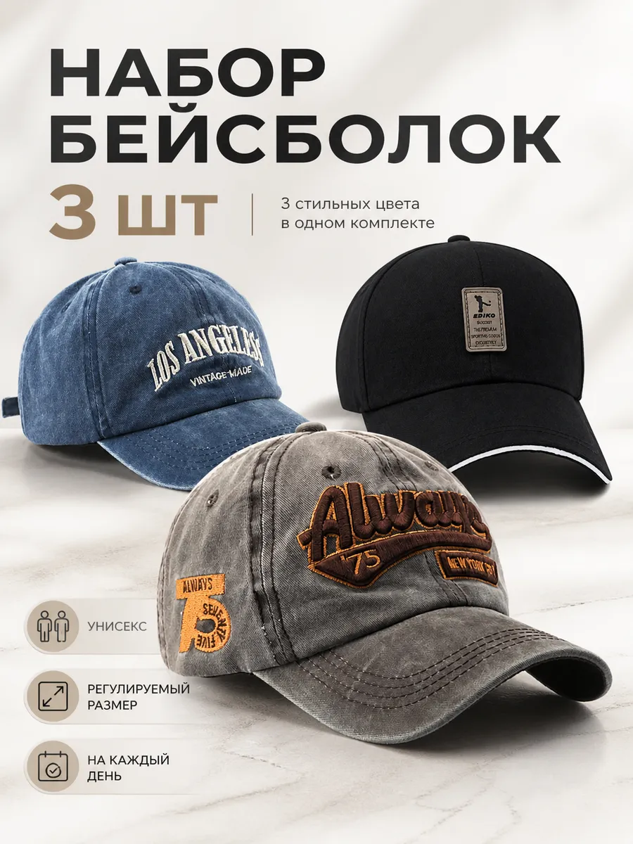 Бейсболка 3в1 набор летняя
