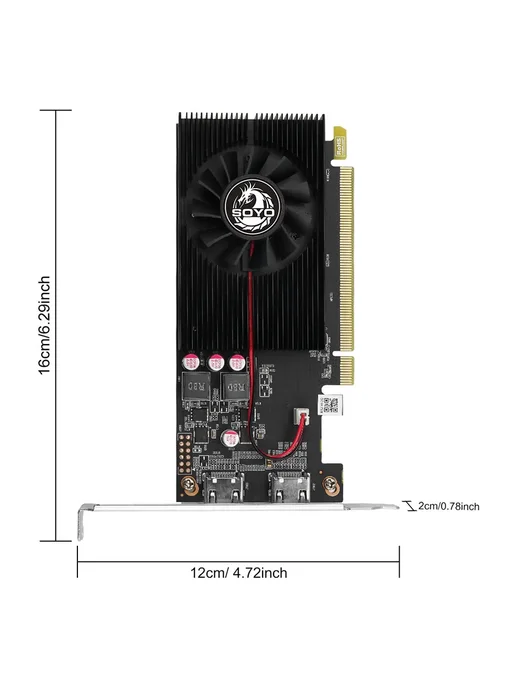 SOYO 【Оригинальный товар】AMD Radeon R5 230 2GB GDDR3 видеокарта, 2 ГБ, фото 2