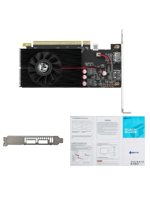 SOYO 【Оригинальный товар】AMD Radeon R5 230 2GB GDDR3 видеокарта, 2 ГБ, фото 3