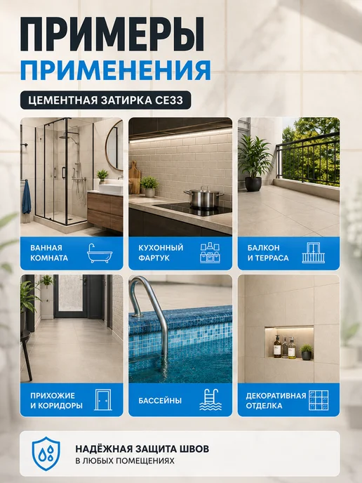 Церезит Затирка цементная 1 кг Бежевая, 1 кг, фото 2