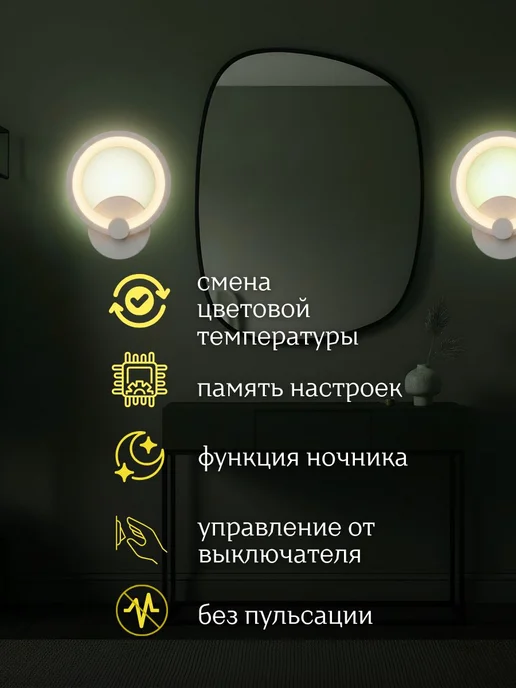 InHome Бра светильник настенное подсветка LED 15Вт 220В, 30 Вт, фото 2