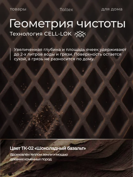 Taltex Коврик в прихожую придверный в коридор ЭВА, коричневый, фото 4