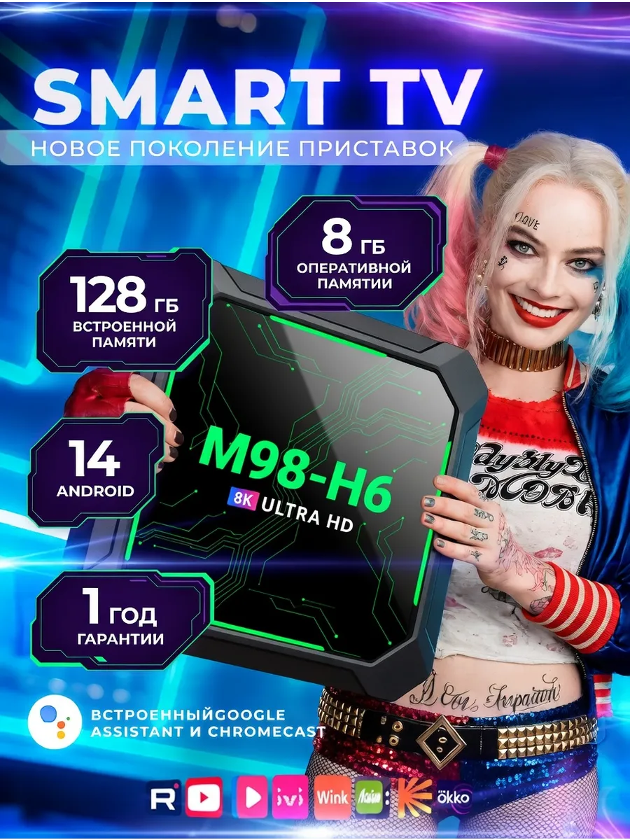 Смарт ТВ приставка Android TV для телевизора