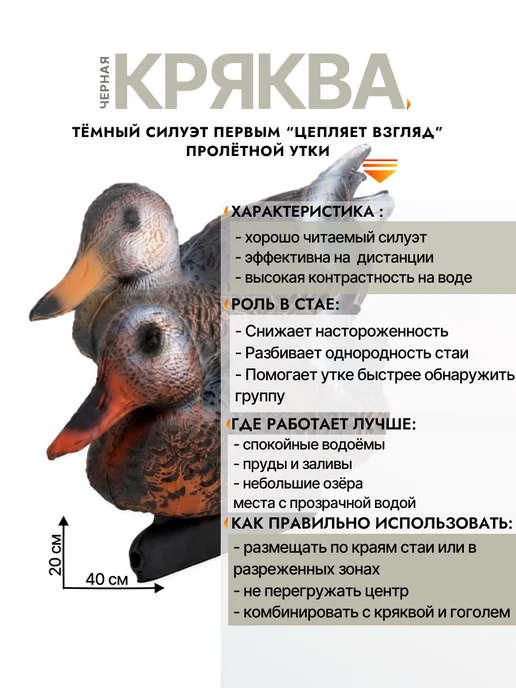 Дикий Гид Чучела уток для охоты подсадные кряква, 10 шт, фото 5