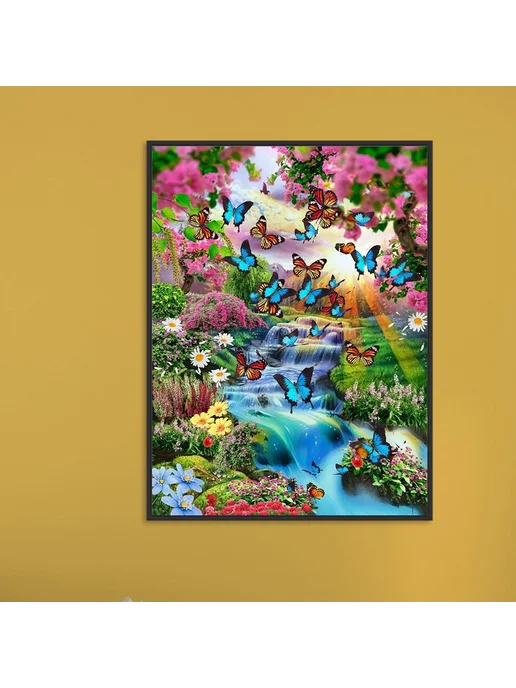 5D DIY Алмазная мозаика Waterfall Полная, 30x40 см, 30x40 см, фото 4
