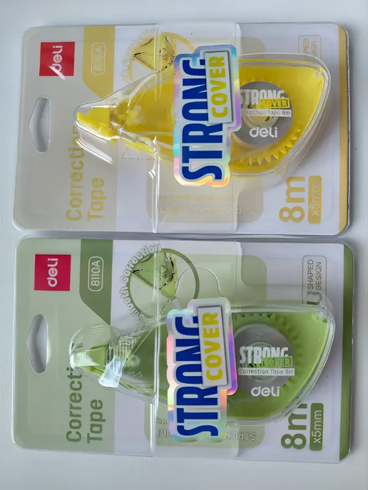 DELI Корректор канцелярский лента штрих STRONG 5мм*6м - 2 шт, 8м, фото 4
