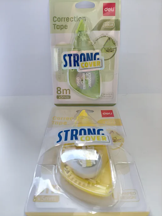 DELI Корректор канцелярский лента штрих STRONG 5мм*6м - 2 шт, 8м, фото 5