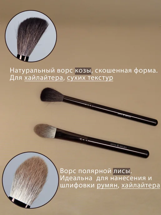 Anna BELKA Набор кистей для макияжа, коричневый, фото 4