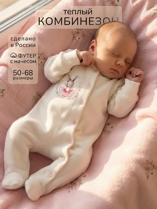 Солнечный Миф Слип для новорожденных набор, розовый, фото 7