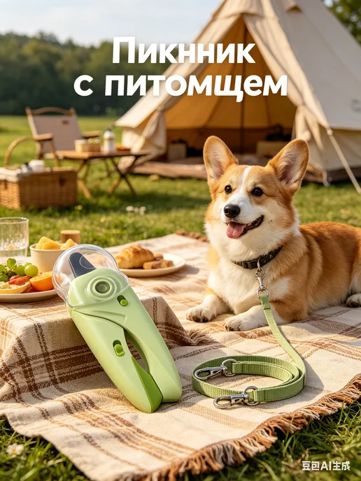 Когтерезка с гриндером для кошек и собак, зеленый, фото 2