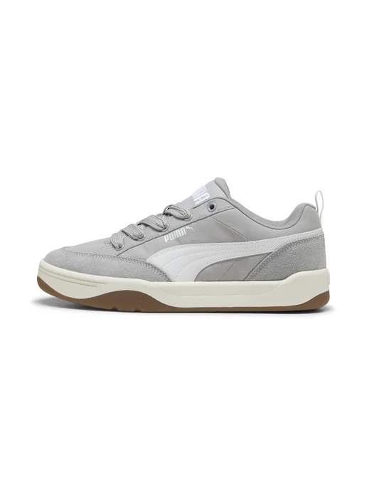 PUMA Кеды осенние кожаные дышащие Park Lifestyle Street, серый, фото 7