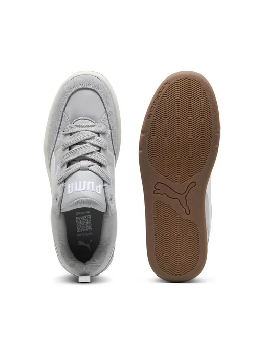 PUMA Кеды осенние кожаные дышащие Park Lifestyle Street, серый, фото 8