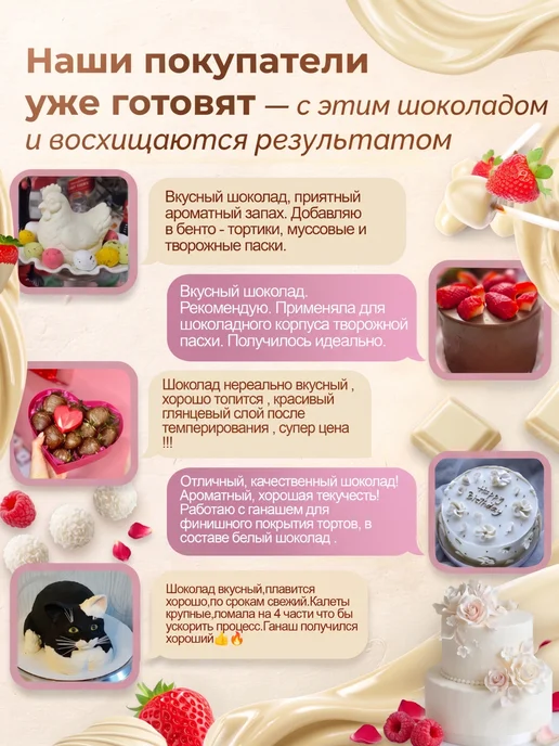 Шоколад и К Шоколад белый 29,7% бельгийский 3 кг в каллетах, 3 кг, фото 8