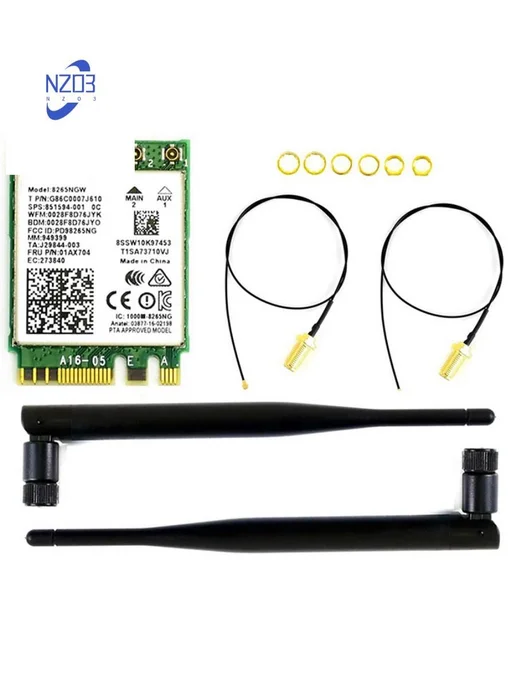 Модуль Wi-Fi Bluetooth AC8265 2.4 5 ГГц, Bluetooth 4.2, M.2, вариант