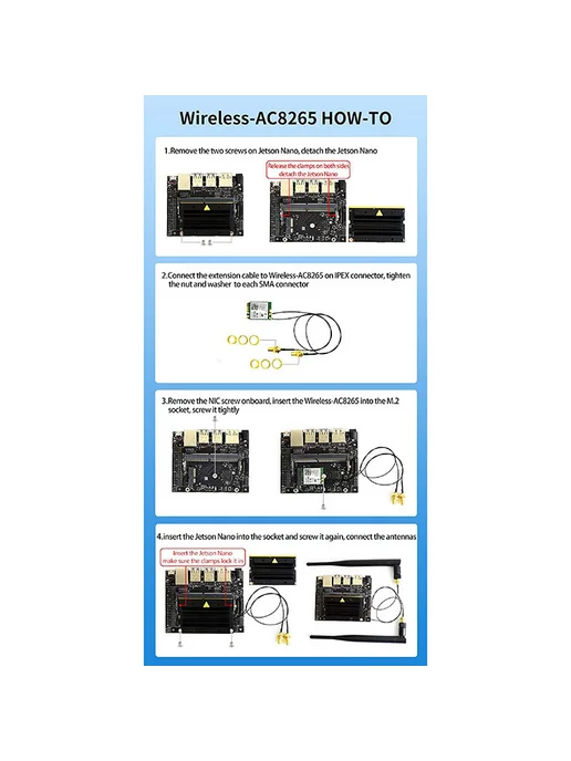 Модуль Wi-Fi Bluetooth AC8265 2.4 5 ГГц, Bluetooth 4.2, M.2, вариант, фото 3