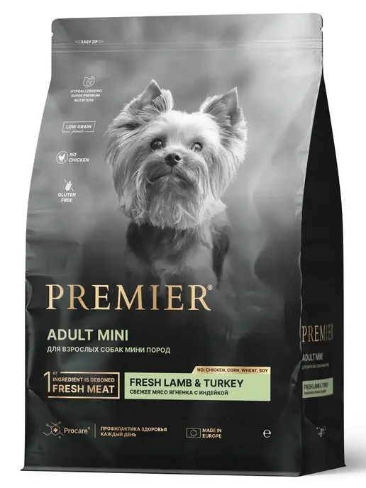 Сухой корм PREMIER Маленьких для собак, индейка, ягненок, 1 кг, фото 6