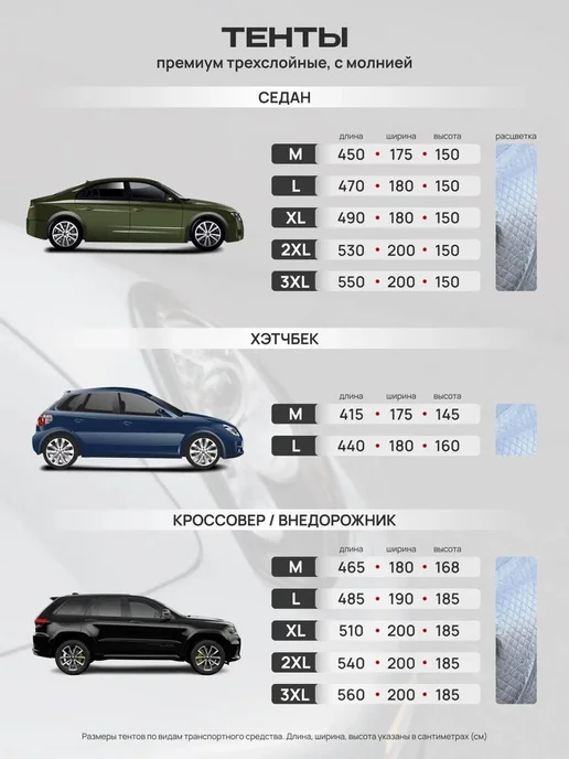 PSV Тент чехол на машину для седана XXXL (550x200x150), 550x200x150, фото 2