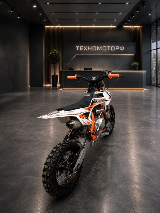 ТЕХНОМОТОРФ Питбайк X-MOTOS 125 14 12 JET механика, серый, фото 5