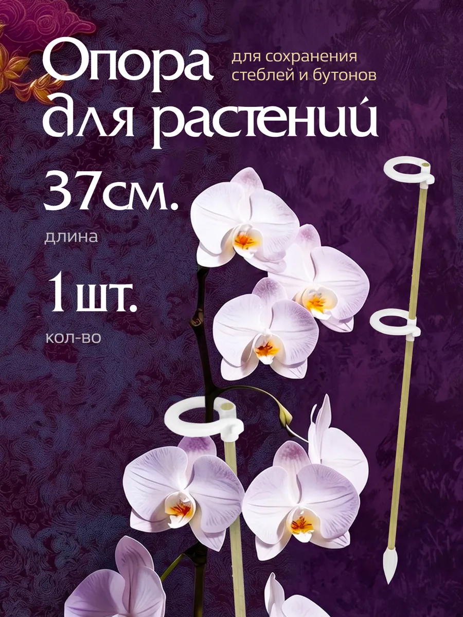 Опора для комнатных цветов и растений с двойным кольцом