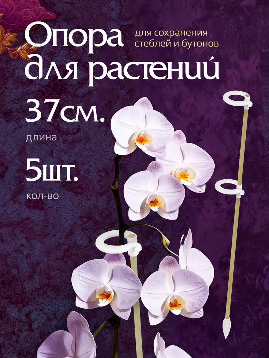Опора для комнатных цветов и растений с двойным кольцом