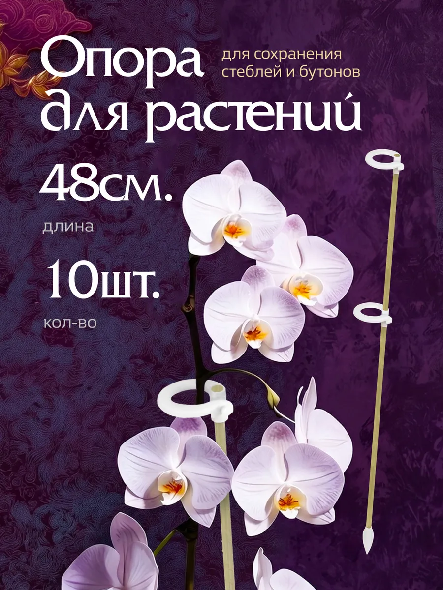 Опора для комнатных цветов и растений с двойным кольцом