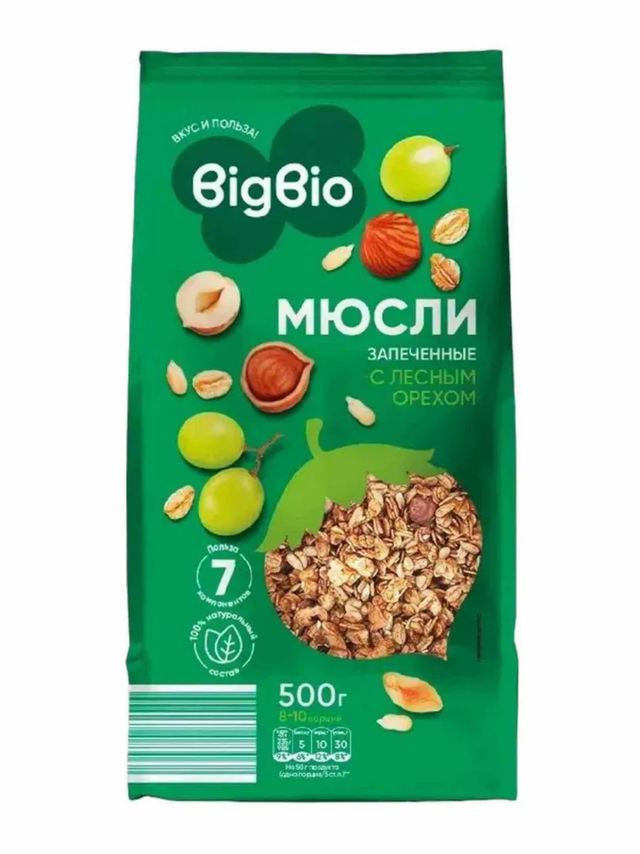 Мюсли запечённые с орехом 500г