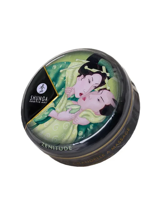 Shunga Массажная свеча Экзотический зеленый чай интимная, зеленый, фото 4