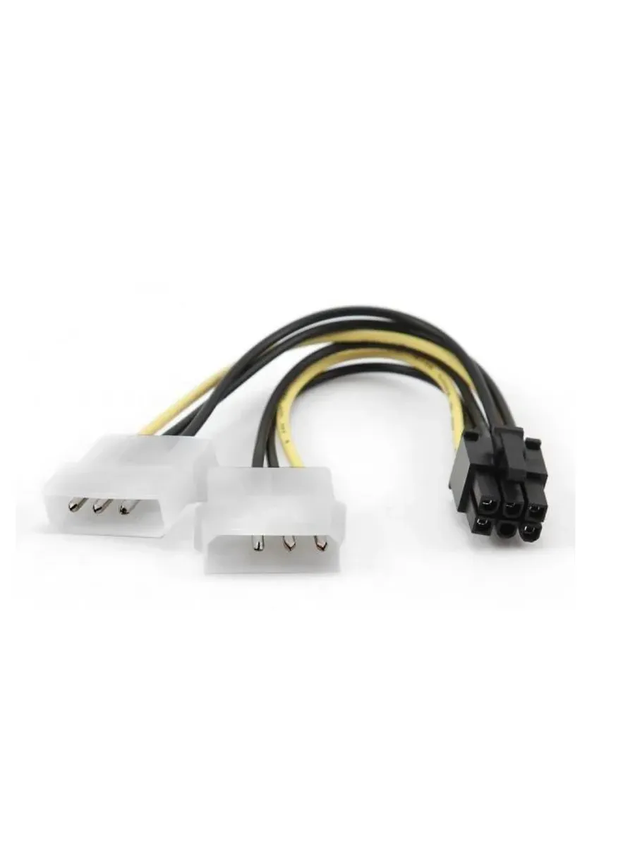 Переходник с 2 Molex на 6 Pin питания видеокарты