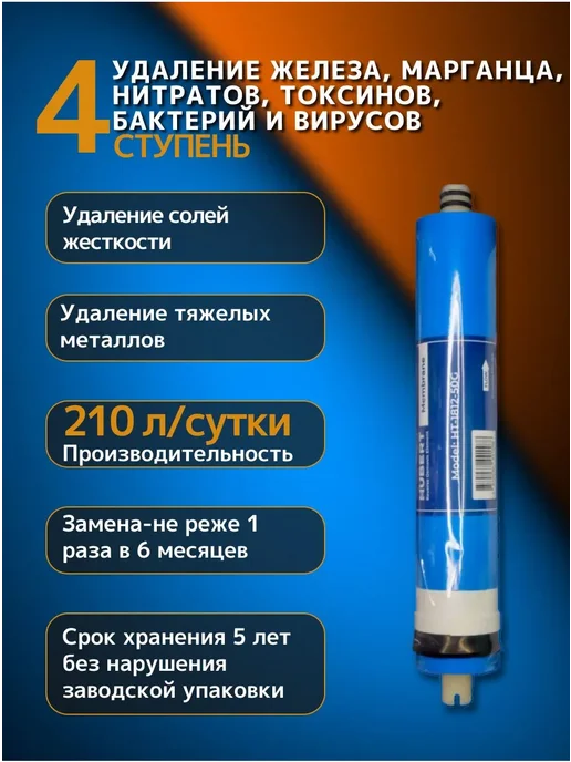 hubert Мембрана обратного осмоса 4 -я ступень 1812-50, вариант