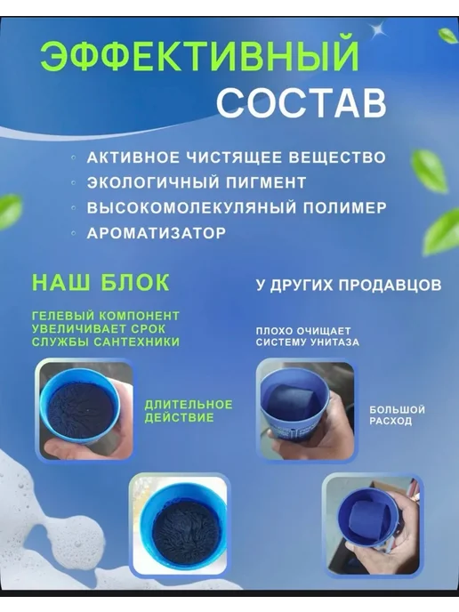 Гигиенический освежитель для унитаза, синий, фото 2