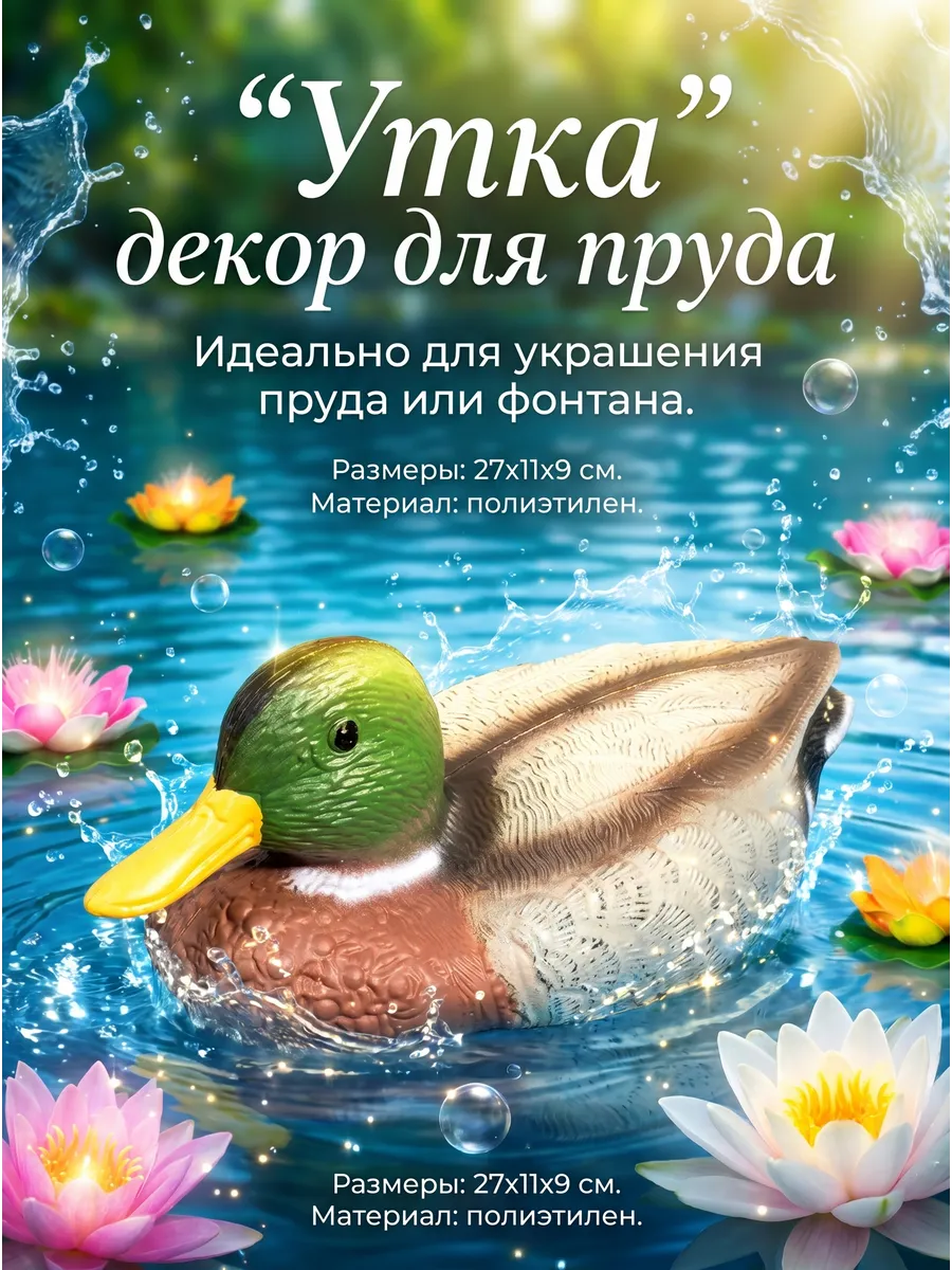 Декорация для водоёма "Утка"