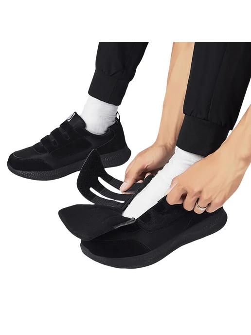 Диабетические Туфли без шнурка ортопедические, anti-slip (Че, черный, фото 3