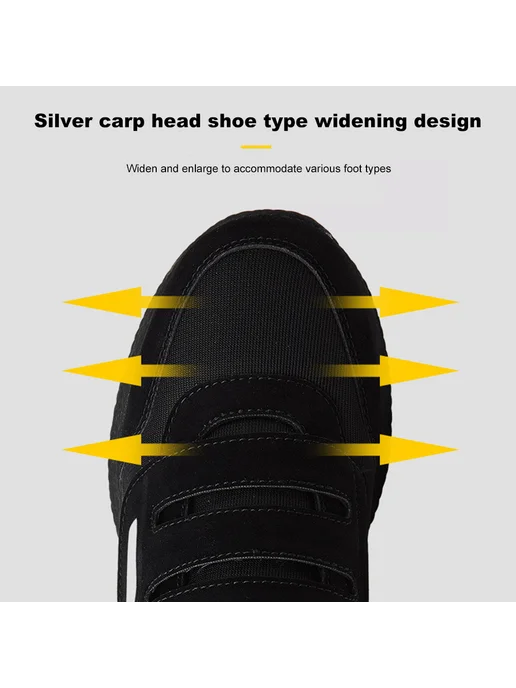 Диабетические Туфли без шнурка ортопедические, anti-slip (Че, черный, фото 8