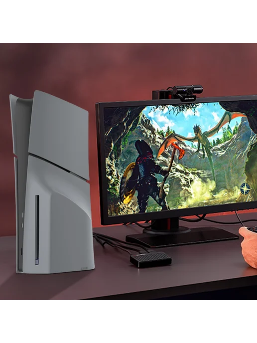 Запасная накладка PS5 Slim Disc для консоли, серебро, серебристый, фото 2