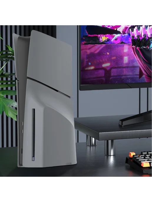 Запасная накладка PS5 Slim Disc для консоли, серебро, серебристый, фото 7