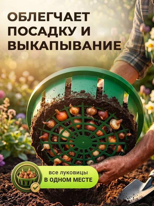 Корзины для луковичных растений Корзина для посадки луковичных цветов 30 см 25 шт, 5 шт, фото 3