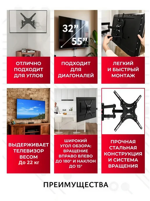 GT Кронштейн для угловой установки многосценарный, черный, фото 6