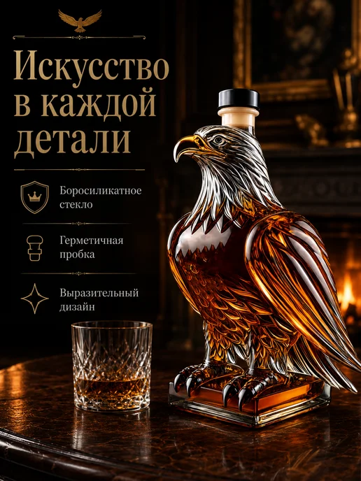 Декантер «Орёл» для виски 320 мл, 320 мл, фото 3