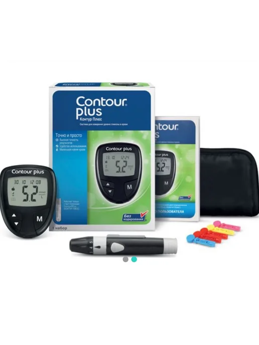 Contour plus Глюкометр "Contour plus" (Контур плюс) с прокалывателем и ла…, вариант, фото 2