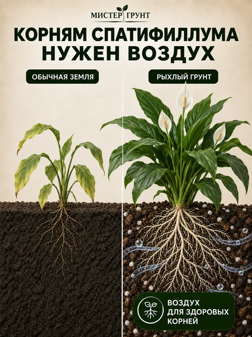 Мистер Грунт Грунт для спатифиллума,5л Люкс, 5 л, фото 2