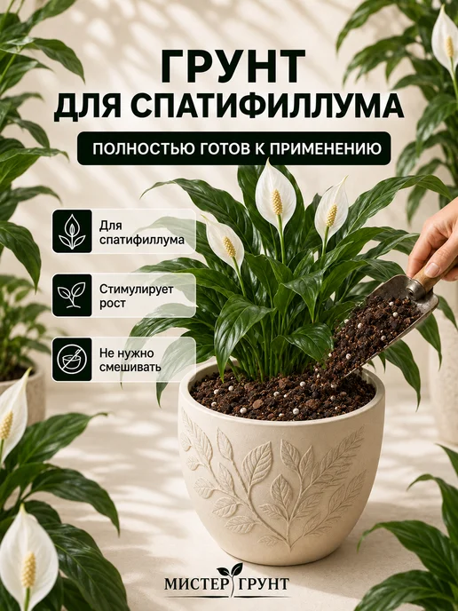 Мистер Грунт Грунт для спатифиллума,5л Люкс, 5 л, фото 5