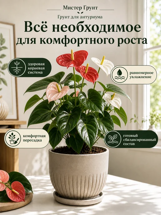 Мистер Грунт Грунт для антуриума 5л Люкс, 5 л, фото 8
